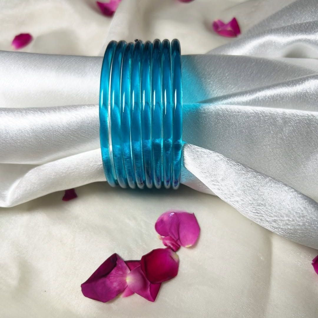 Multi viral Jelly 18 Bangles  With 4 ghunghru Kare