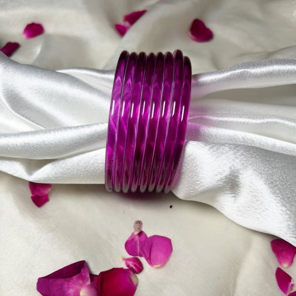 Multi viral Jelly 18 Bangles  With 4 ghunghru Kare