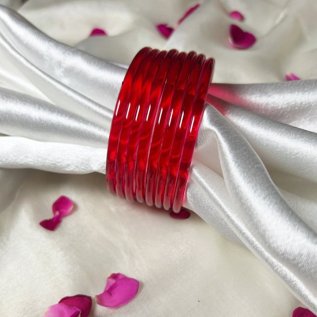 Multi viral Jelly 18 Bangles  With 4 ghunghru Kare