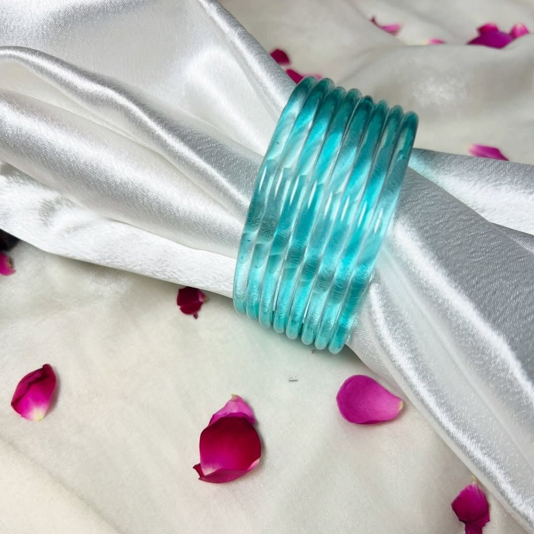 Multi viral Jelly 18 Bangles  With 4 ghunghru Kare