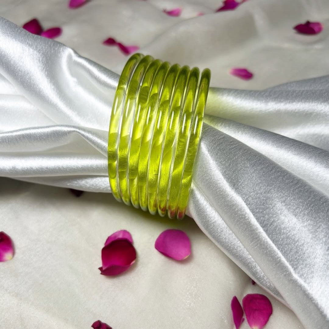 Multi viral Jelly 18 Bangles  With 4 ghunghru Kare