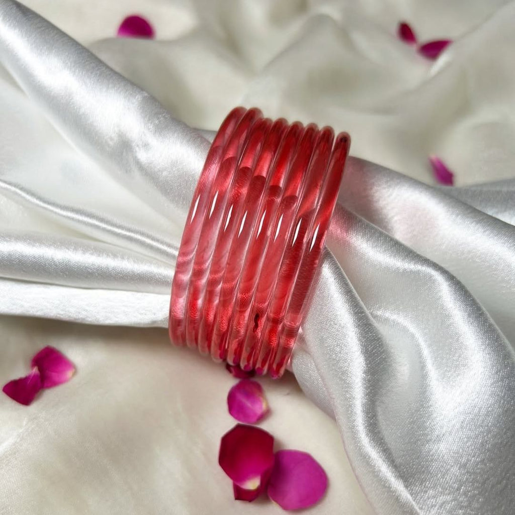 Multi viral Jelly 18 Bangles  With 4 ghunghru Kare